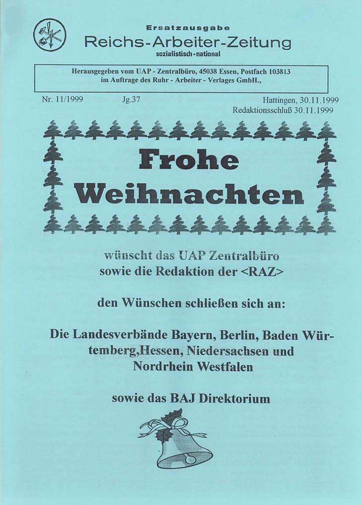 Reichs-Arbeiter-Zeitung 1/1999