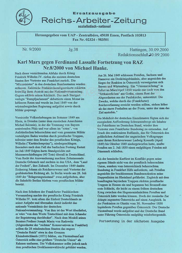 Reichs-Arbeiter-Zeitung 9/2000