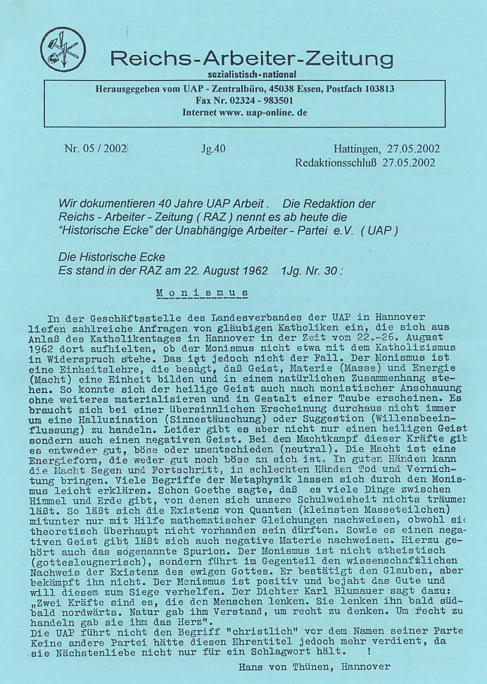 Reichs-Arbeiter-Zeitung 5/2002